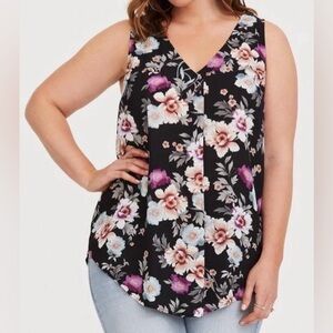 Torrid Floral Georgette Sleeveless Blouse